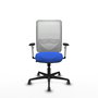 PIQUERAS Y CRESPO Silla de oficina Zulema con mecanismo Sincro, Azul y Blanco