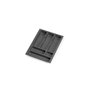Emuca Cubertero Optima Vertex/Concept profundidad 500mm, tablero 16mm, módulo 400mm, Plástico, Gris antracita