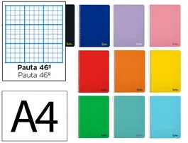 Liderpapel Cuaderno Espiral Smart A4 80 Hojas Rayado Colores Surtidos
