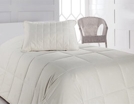 L'essentiel linge de maison Almohada de Algodón 100% con Relleno de Lana, Crudo, 50 x 70 cm