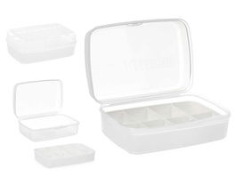 Kinvara Organizador 8 Huecos Tapa Blanco 21.5 x 15 x 8.5 cm (Set de 12)