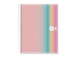 Miquelrius Aurora West Bay Cuaderno Espiral Din A4 120 Hojas 70 gr Cuadro 5 mm Tapa Polipropileno