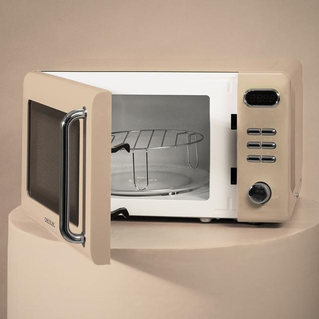 Cecotec ProClean 5110 Retro Beige Microondas con grill de 20 L y 700 W Cecotec ProClean 5110 Retro Beige Microondas con grill de 20 L y 700 W