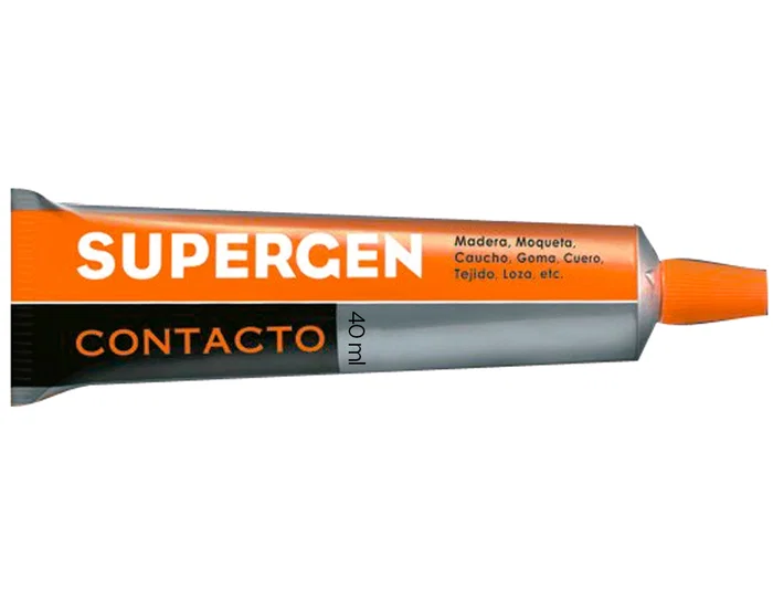 Supergen Pegamento de Contacto 40 ml para Bricolaje y Reparaciones Resistentes y Flexibles