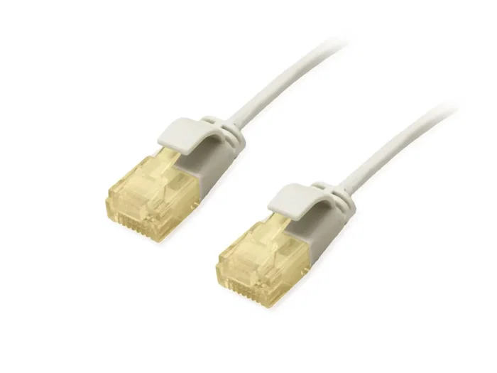 Equip Cable de red Cat6a Slim U/UTP 2xRJ45 0.25m Gris LSZH