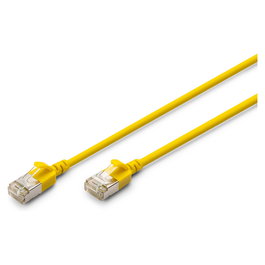 Digitus Cable de Conexión Patch Cat 6A F/FTP Slim RJ45, 0.5m, Amarillo