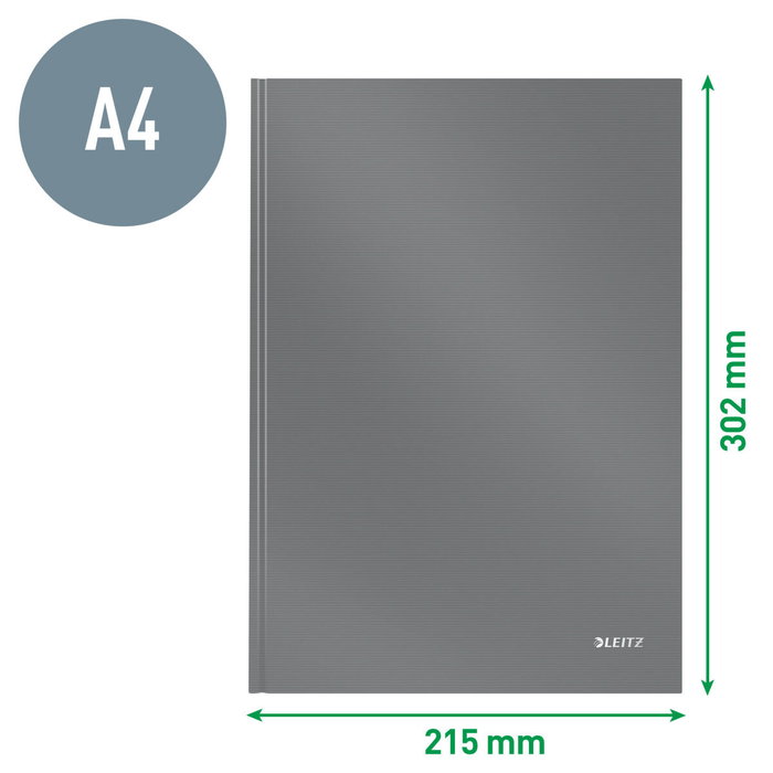 Leitz Cuaderno encolado Solid tapa dura DIN A4 80 hojas cuadro 5 mm negro Leitz Cuaderno encolado Solid tapa dura DIN A4 80 hojas cuadro 5 mm negro