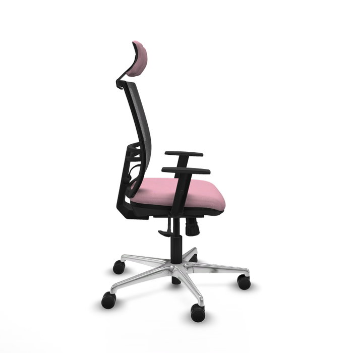 PIQUERAS Y CRESPO Silla de oficina Yunquera Rosa con mecanismo Sincro