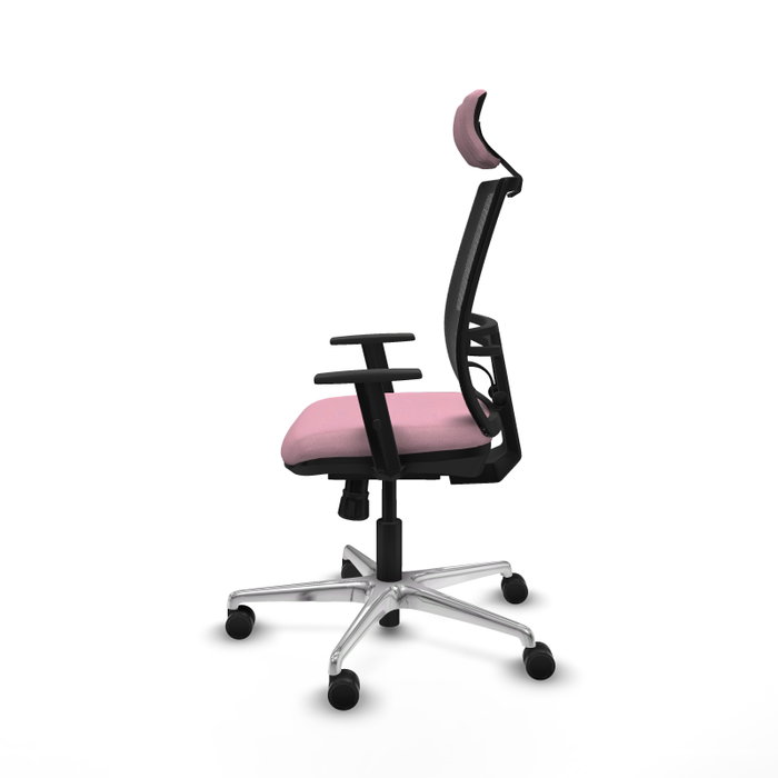 PIQUERAS Y CRESPO Silla de oficina Yunquera Rosa con mecanismo Sincro
