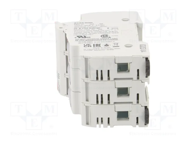 DF ELECTRIC Portafusibles PMX de 3 polos, 32A, 10x38mm