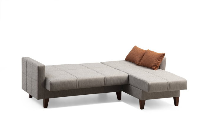 Atelier Del Sofa Polya L sofá esquinero Gris Claro, 216cm ancho, 130cm profundo, Silla Wing 75cm ancho, 102cm alto. Comodidad y Diseño.
