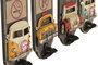 DKD Home Decor Set de 4 Abrebotellas de Madera y Metal Surtido