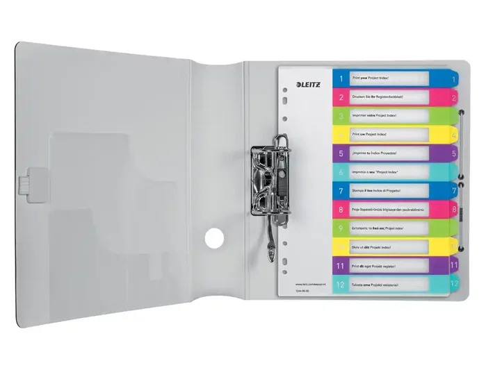 Leitz WOW Separador Numérico 1-12 Extra Ancho A4 Maxi Polipropileno Plástico