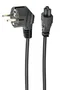 Gembird PC-186-ML12-1M Cable de Alimentación 1m Schuko CEE7/7 a C5 Acoplador Negro - Certificado VDE, CE, RoHS