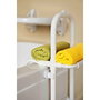 Basics Asa para bañera de aluminio inoxidable, Blanco, 22,5 x 51,5 cm