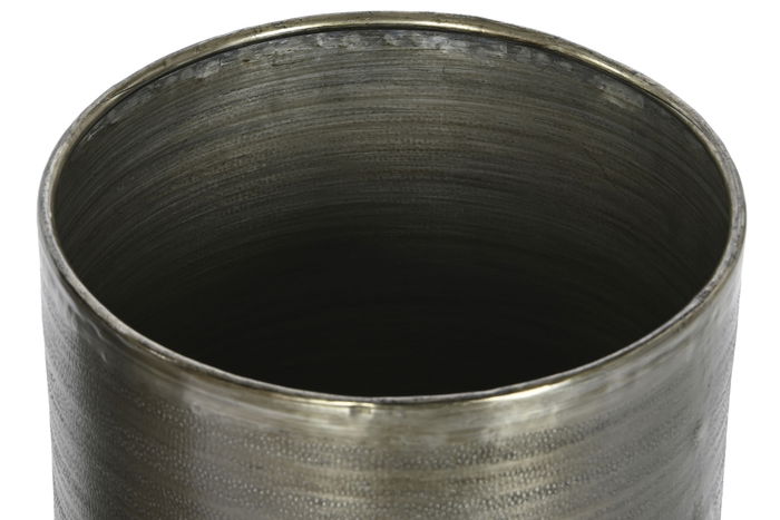 DKD Home Decor Macetero Moderno Verde Musgo y Dorado de Aluminio, Set de 2 Piezas, 35 x 64 x 35 cm