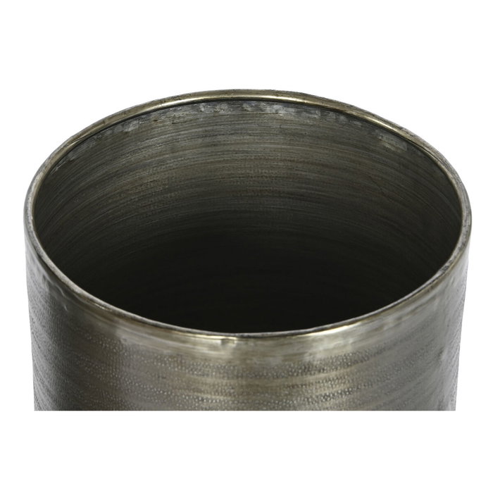 DKD Home Decor Set de 2 Maceteros de Aluminio 35x35x64 Envejecido