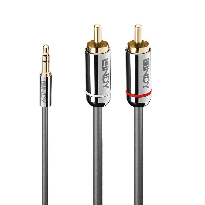 Lindy Cable de Audio Cromo Line 5 m 3,5 mm a 2 x RCA Antracita Lindy Cable de Audio Cromo Line 5 m 3,5 mm a 2 x RCA Antracita