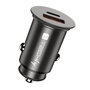 Techly Mini Cargador Coche USB-A y USB-C Carga Rápida QC3.0 38W Negro Metal - Cargador Encendedor
