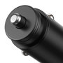 Techly Mini Cargador Coche USB-A y USB-C Carga Rápida QC3.0 38W Negro Metal - Cargador Encendedor