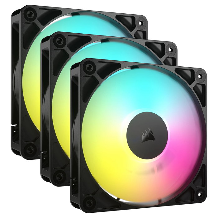 Corsair RS120 ARGB Pack de 3 Ventiladores de 120 mm Negro Corsair RS120 ARGB Pack de 3 Ventiladores de 120 mm Negro