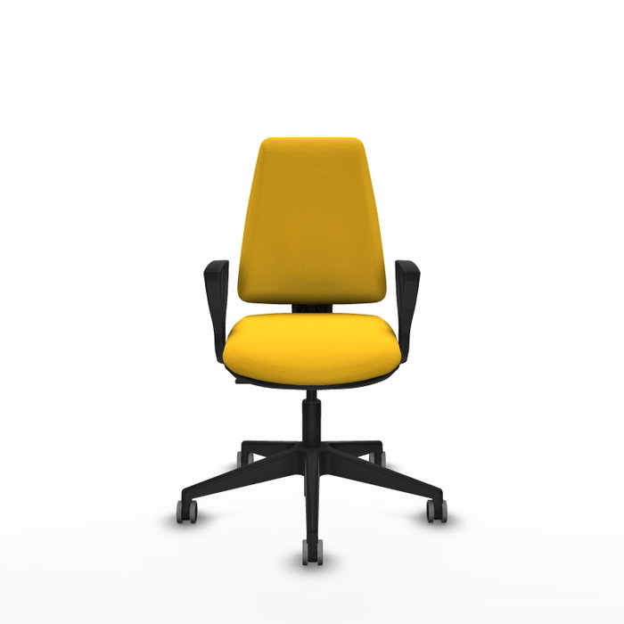 PIQUERAS Y CRESPO Silla de oficina Elche Amarillo con mecanismo Contacto permanente PIQUERAS Y CRESPO Silla de oficina Elche Amarillo con mecanismo Contacto permanente
