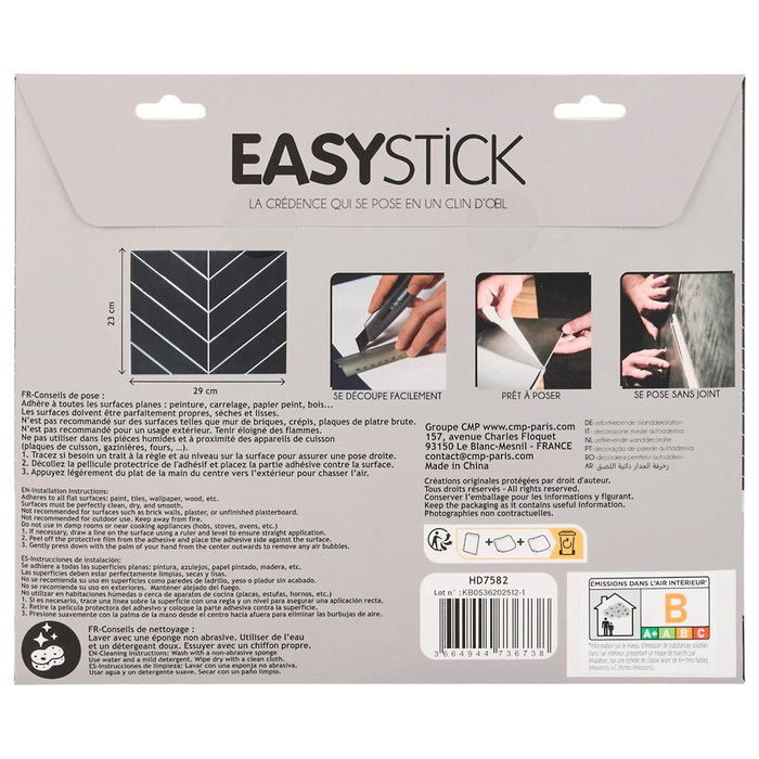 Je cherche une Idee Set de 4 Azulejo Chevron EASYSTICK Je cherche une Idee Set de 4 Azulejo Chevron EASYSTICK