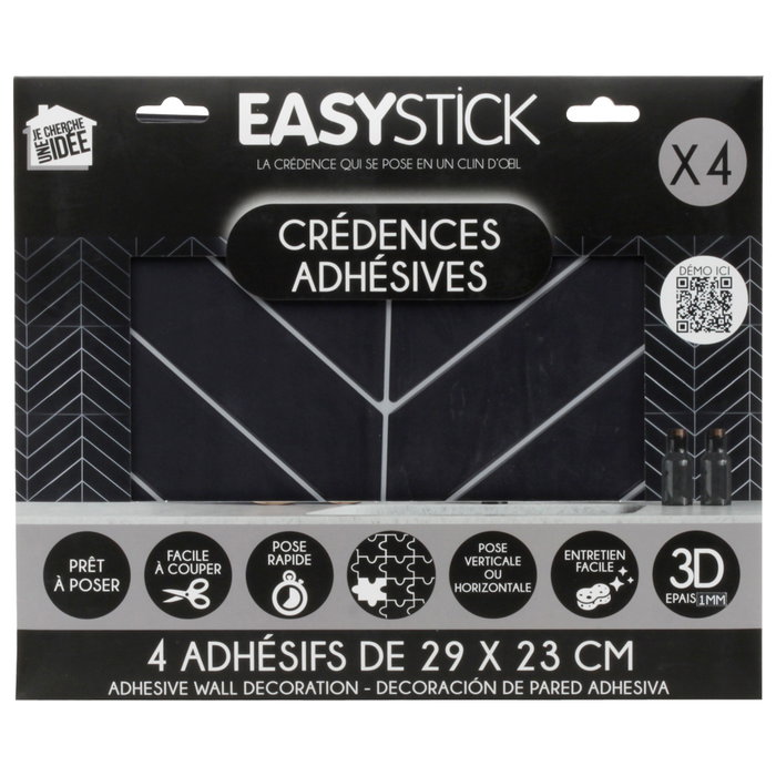 Je cherche une Idee Set de 4 Azulejo Chevron EASYSTICK Je cherche une Idee Set de 4 Azulejo Chevron EASYSTICK