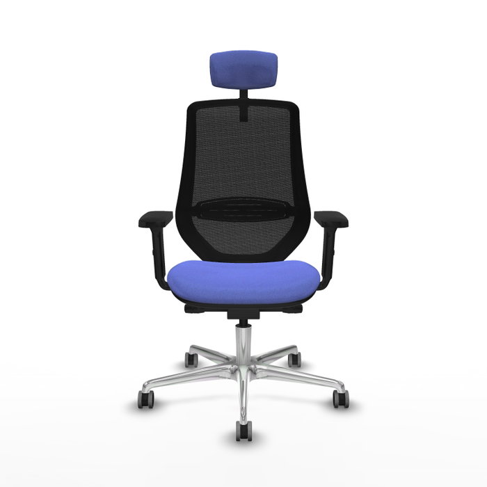 PIQUERAS Y CRESPO Silla de oficina Mardos con mecanismo Sincro/Traslack Azul claro y Negro