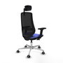 PIQUERAS Y CRESPO Silla de oficina Mardos con mecanismo Sincro/Traslack Azul claro y Negro