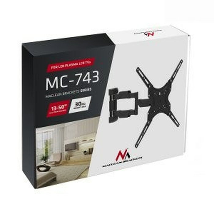 Soporte maclean mc-743 para tv 127 cm (65") negro