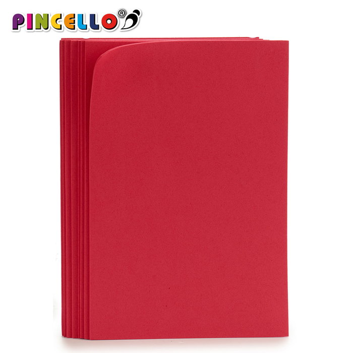 Pincello Juego 10 Laminas Goma Eva Rojo 20 cm x 30 cm (Set de 24)