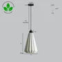 Lindor Lámpara Colgante Blanco/Florón Negro/Cable Negro, Diseño Moderno y Ecológico, Compatible con LED E27