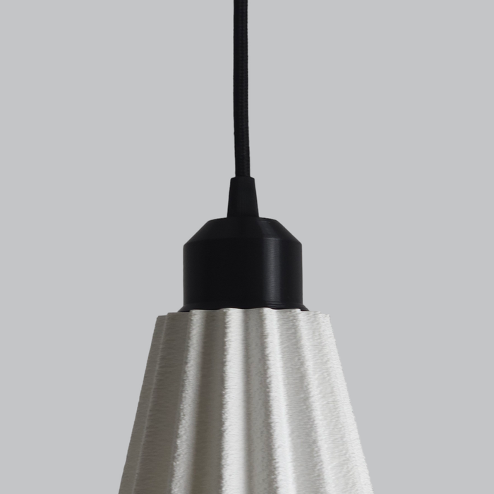 LINDOR Lámpara Colgante LED E27 Blanco y Negro Diseño Artesanal Cable Ajustable LINDOR Lámpara Colgante LED E27 Blanco y Negro Diseño Artesanal Cable Ajustable