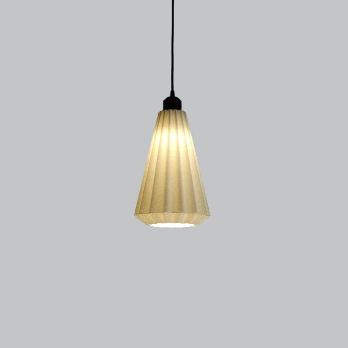 Lindor Lámpara Colgante Blanco/Florón Negro/Cable Negro, Diseño Moderno y Ecológico, Compatible con LED E27