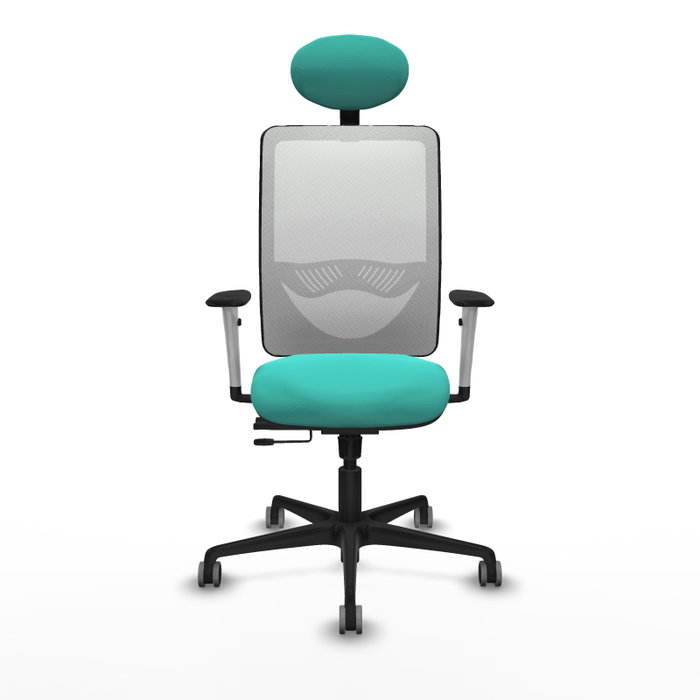 PIQUERAS Y CRESPO Silla de oficina Zulema con mecanismo Sincro/Traslack, Turquesa y Blanco PIQUERAS Y CRESPO Silla de oficina Zulema con mecanismo Sincro/Traslack, Turquesa y Blanco