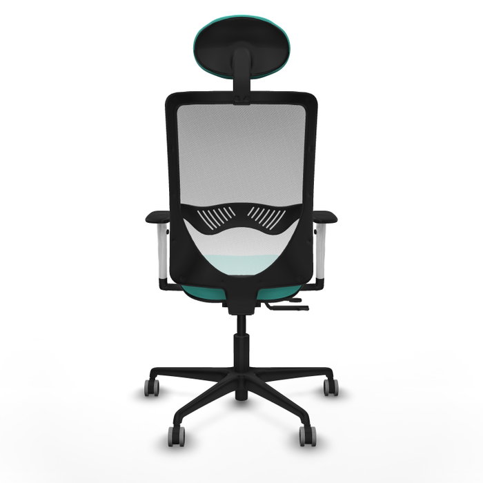 PIQUERAS Y CRESPO Silla de oficina Zulema con mecanismo Sincro/Traslack, Turquesa y Blanco PIQUERAS Y CRESPO Silla de oficina Zulema con mecanismo Sincro/Traslack, Turquesa y Blanco