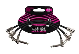 Ernieball Cable Patch Flat Ribbon 6″ Negro - Pack 3
