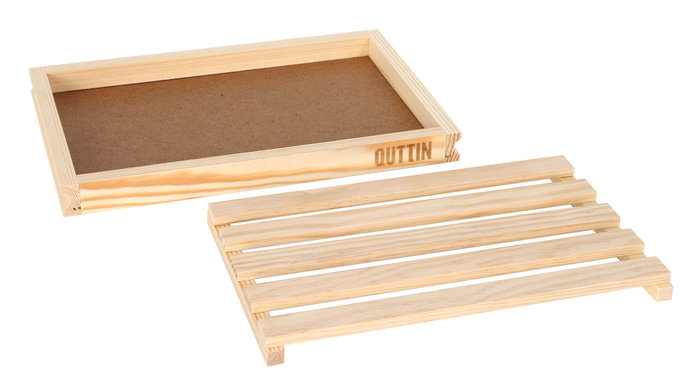 QUTTIN Bandeja Cortapan de Madera 33,5x22x3cm QUTTIN Bandeja Cortapan de Madera 33,5x22x3cm