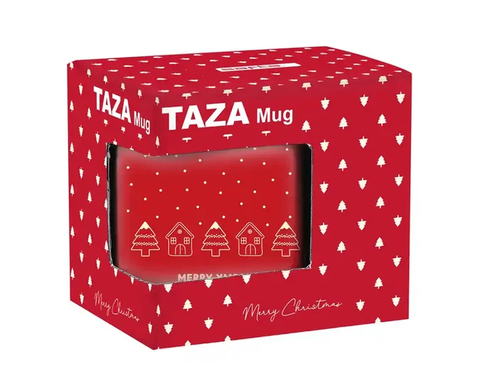 Safta Taza Grande Casitas Merry Xmas de Cerámica