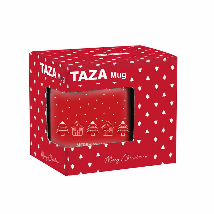Safta Taza Grande Casitas Merry Xmas de Cerámica