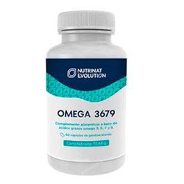 Nutrinat Evolution Omega 3679 60 Cápsulas | Ácidos Grasos Omega 3 (650mg EPA/DHA), Omega 6, Omega 9, Omega 7 | Soporte Cardiovascular y Cognitivo