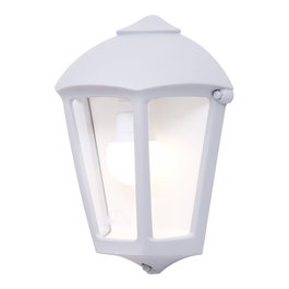 Fumagalli Farol de Pared Fabio Blanco con Cristal Transparente, E27, IP55, 215x120x290 mm, no incluye bombilla