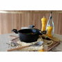 Menastyl Horno holandés de aluminio forjado, 20 cm, Negro