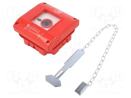 SPAMEL OP1 Pulsador contra incendio rojo IP65