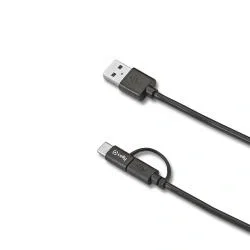 Celly Cable USB A a USB C/Micro-USB B Negro Celly Cable USB A a USB C/Micro-USB B Negro