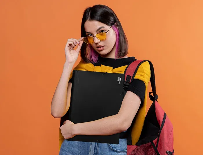 Liderpapel Carpeta Clasificador Fuelle Polipropileno Negro Opaco DIN A4 13 Departamentos