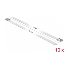 DeLOCK 18822 Sujetacables de Acero Inoxidable 300 x 7,9 mm Blanco
