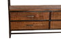 DKD Home Decor Estantería de Acacia y Metal Marrón 145x35x188