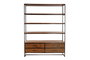 DKD Home Decor Estantería de Acacia y Metal Marrón 145x35x188